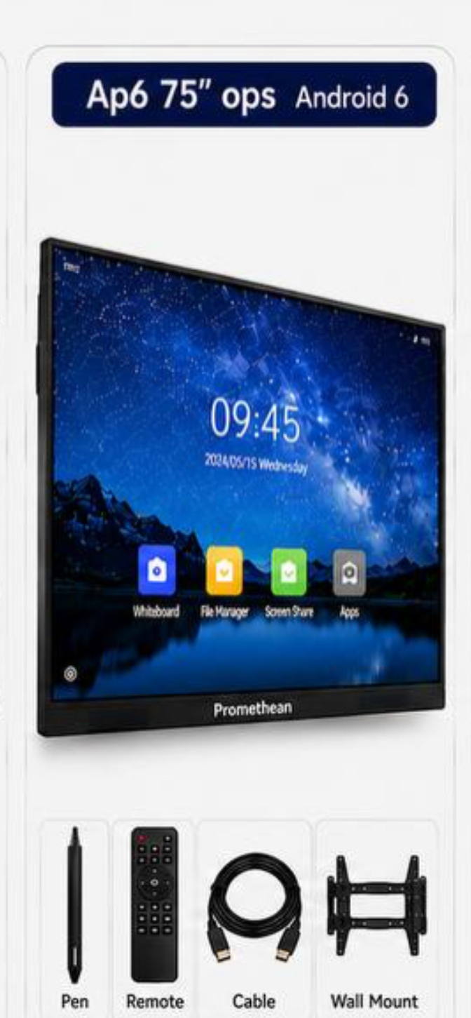 نمایشگر هوشمند پنل هوشمند اکتیوپنل پرومتین AP7 70 4k