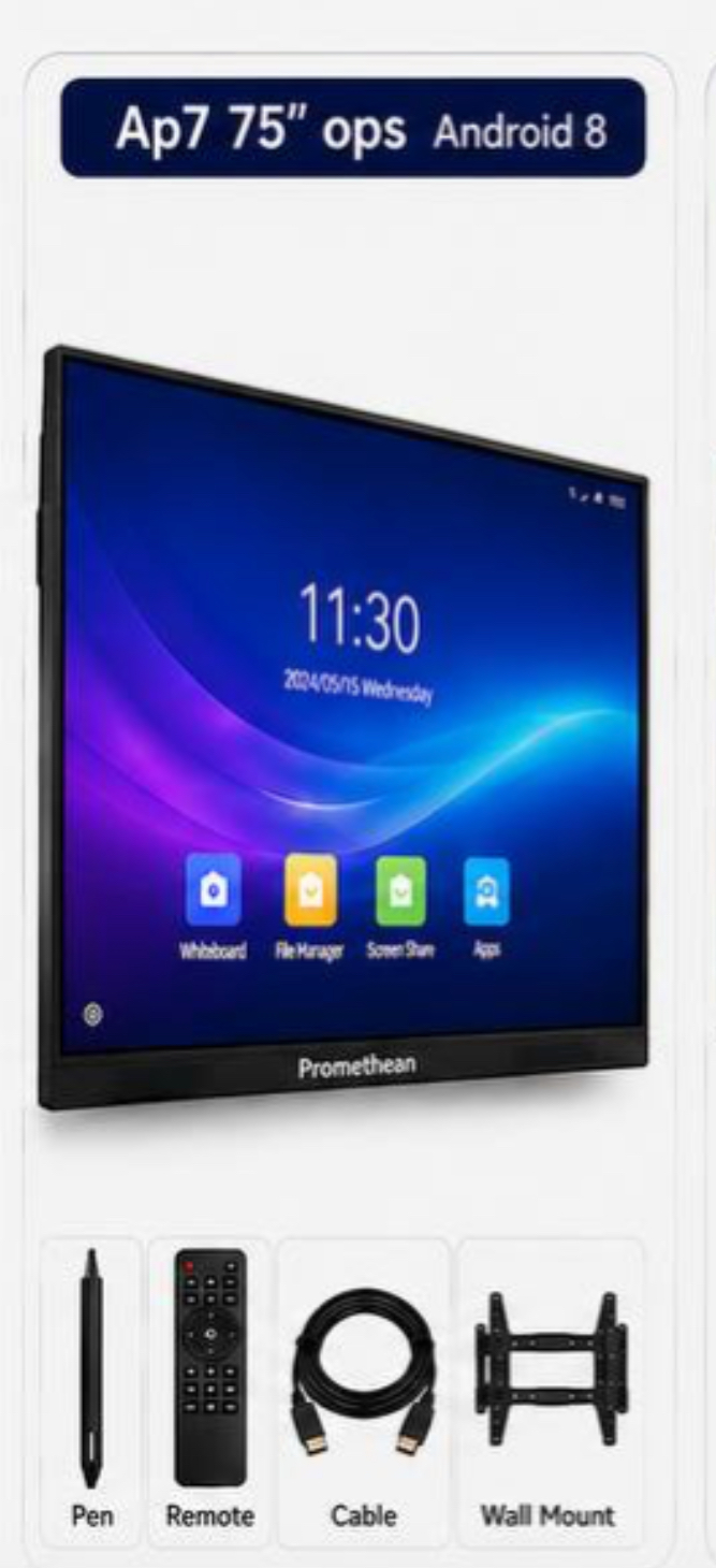 نمایشگر هوشمند پنل هوشمند اکتیوپنل پرومتین AP7 75 4k